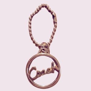 COACH Silver Circle Logo KeyFob/Hangtag
